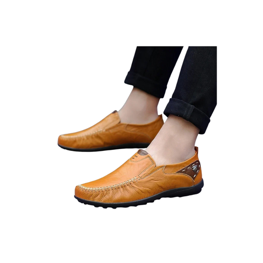 Men's Genuine Leather Loafers Comfortable Moccasins Breathable