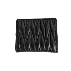 Leather Pleated Design Wallet for Women