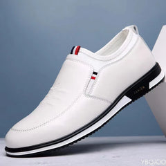 Men's Genuine Leather Loafers Breathable Business Cowhide Shoes