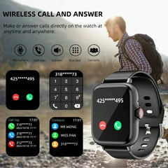 New smartwatch for men and women,  rotating button, Bluetooth response, fitness and sports watch