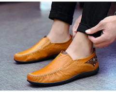 Men's Genuine Leather Loafers Comfortable Moccasins Breathable