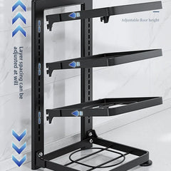 The Kitchen Is Equipped with Stainless Steel Shelves, Storage Racks, Sinks, and Multi-layered