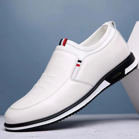 Men's Genuine Leather Loafers Breathable Business Cowhide Shoes