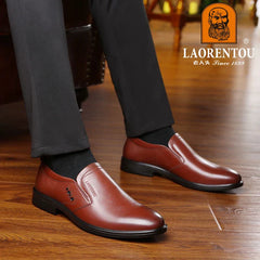 Men's genuine leather casual cowhide breathable soft sole versatile business shoes