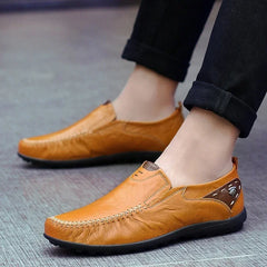 Men's Genuine Leather Loafers Comfortable Moccasins Breathable
