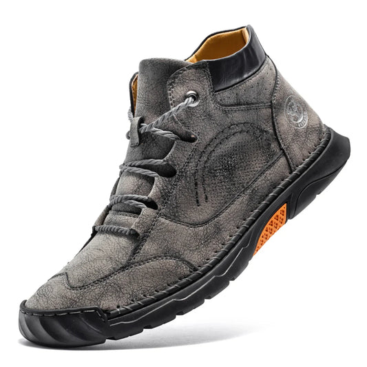 Men's Genuine Leather Business Ankle Boots Handmade Casual Boots