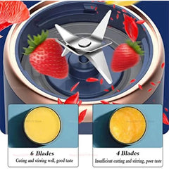 Portable Juicer Cup 6 Blade Blender Bottle