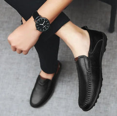 Men's Genuine Leather Loafers Comfortable Moccasins Breathable
