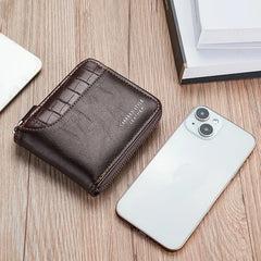 Men’s Leather Wallet Luxury Purse Zipper Card Holders