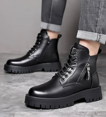 Men's Outdoor waterproof laceup genuine leather boots