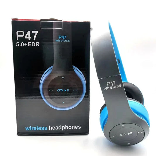 P47 Bluetooth 5.0 Wireless Headphone Foldable HIFI Stereo Bass Earphone