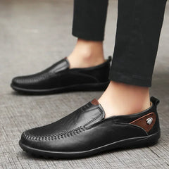 Men's Genuine Leather Loafers Comfortable Moccasins Breathable