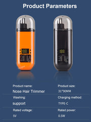 Men's Professional USB Rechargeable Painless Portable Electric Eyebrow Ear Nose Hair Clipper Machine