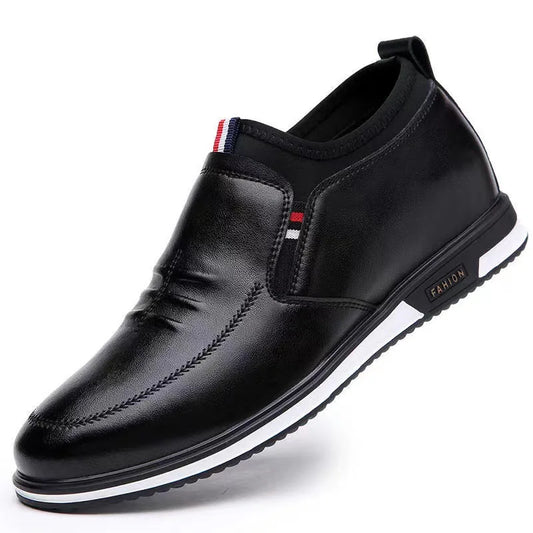 Men's Genuine Leather Loafers Breathable Business Cowhide Shoes