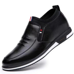 Men's Genuine Leather Loafers Breathable Business Cowhide Shoes