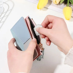 Women's Wallet PU Leather Foldable Portable Lady Coin Purses