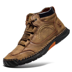 Men's Genuine Leather Business Ankle Boots Handmade Casual Boots