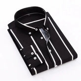 Men's Striped Long Sleeve Print Dress Shirts