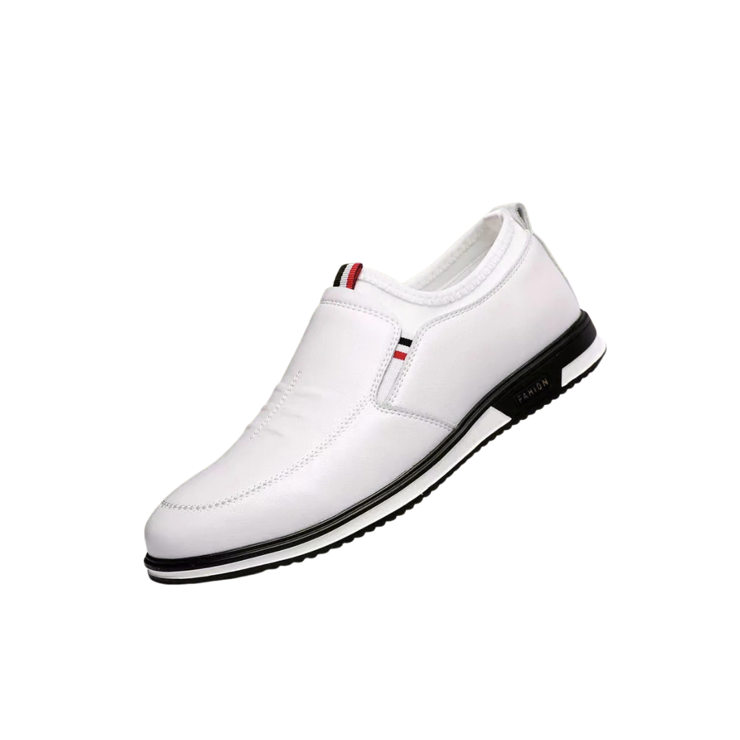 Men's Genuine Leather Loafers Breathable Business Cowhide Shoes