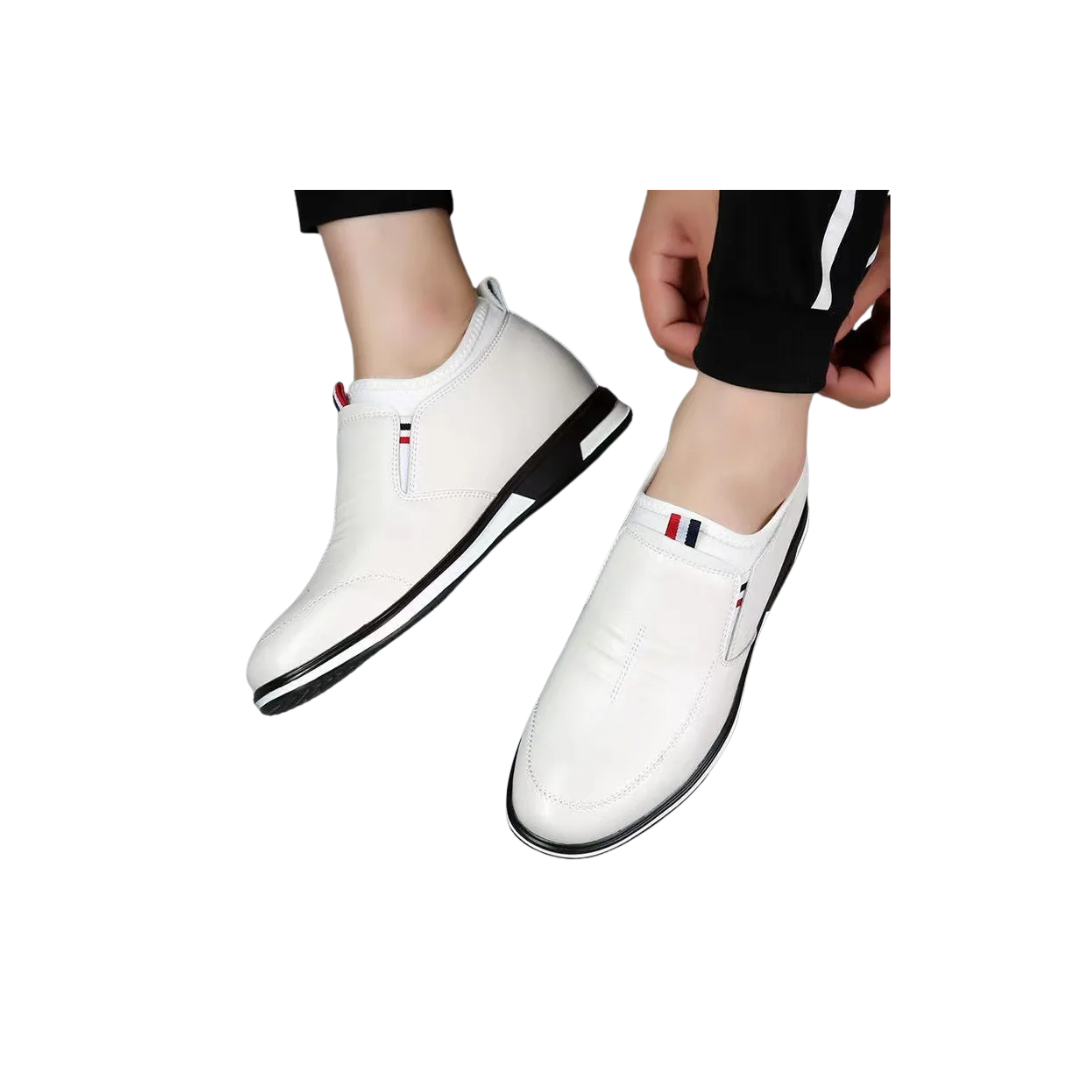 Men's Genuine Leather Loafers Breathable Business Cowhide Shoes