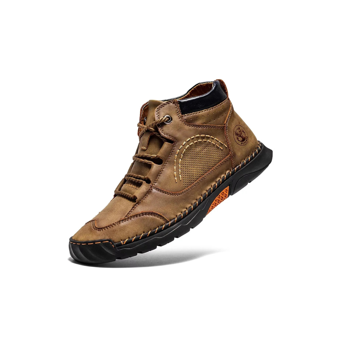 Men's Genuine Leather Business Ankle Boots Handmade Casual Boots