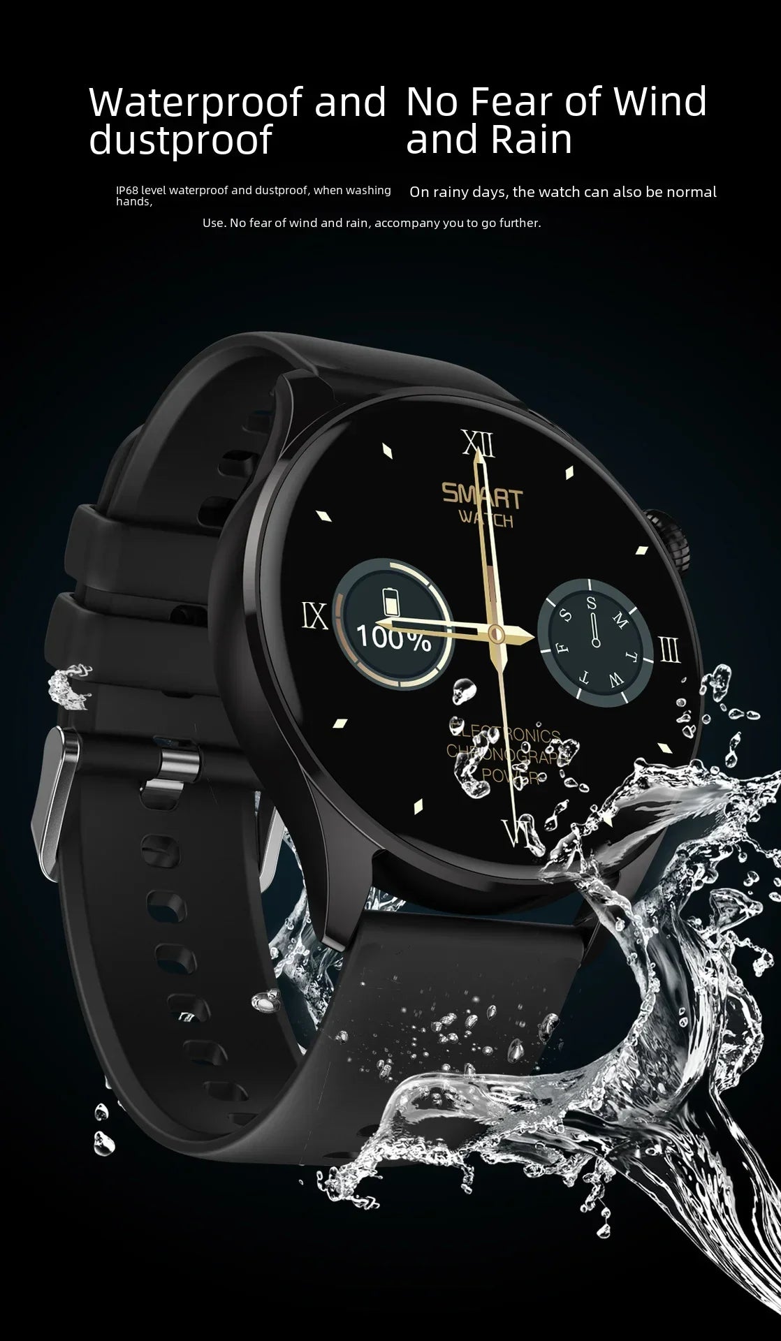 2025 new smartwatch blood oxygen monitor, NFC, waterproof sports brace