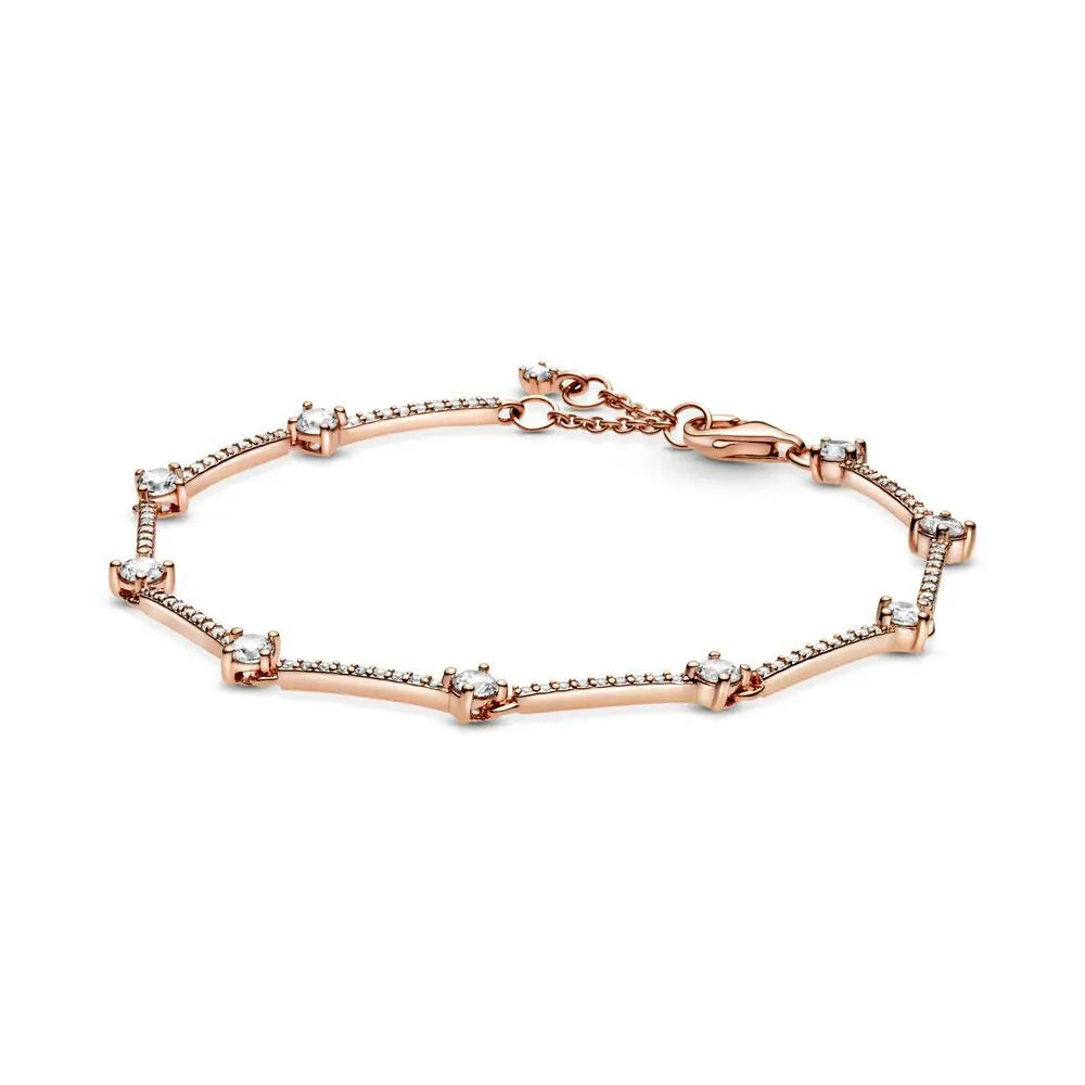 Sterling silver tennis bracelet suitable for original beautifully designed bead DIY fashion jewelry gifts