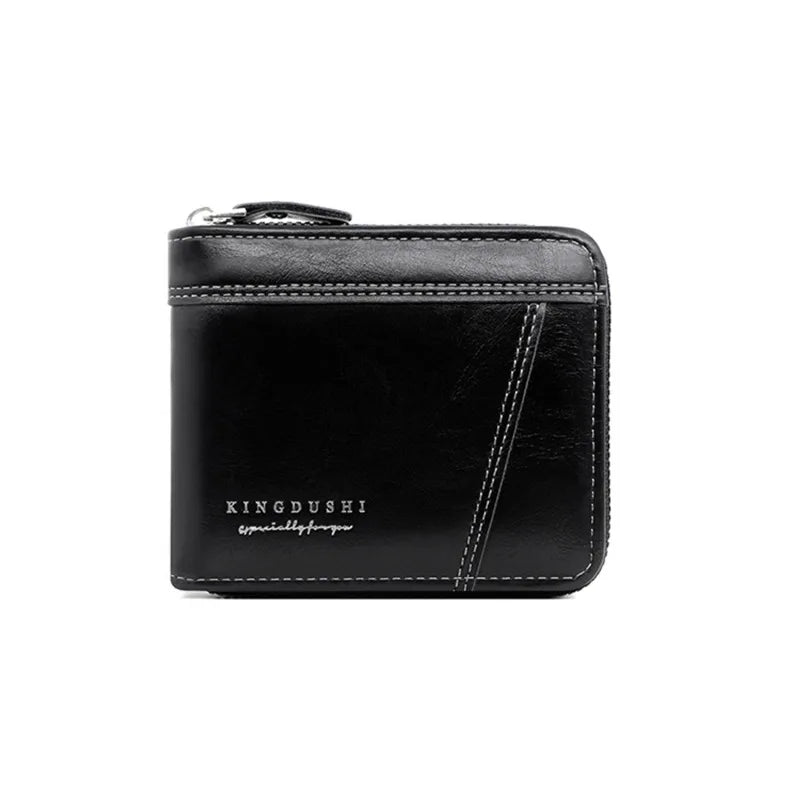 Men’s Leather Wallet Luxury Purse Zipper Card Holders