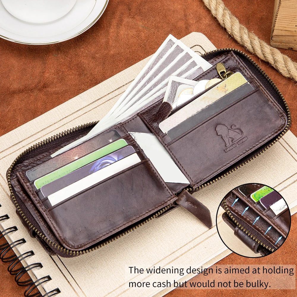 Men's leather multifunctional wallet