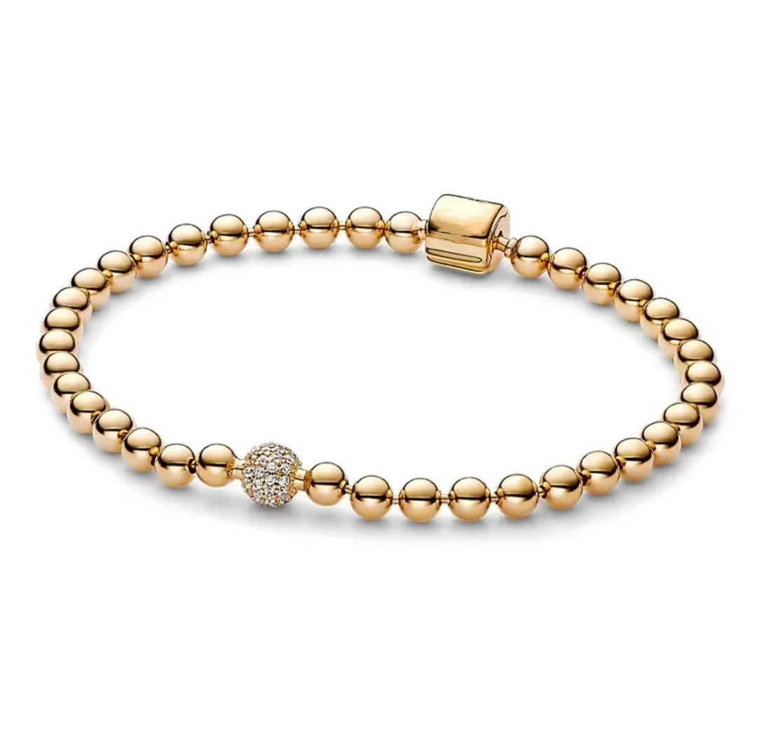 Sterling silver tennis bracelet suitable for original beautifully designed bead DIY fashion jewelry gifts