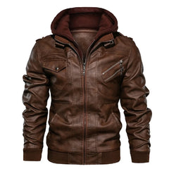 KB New Men's Leather Jackets Autumn Casual Motorcycle PU Jacket
