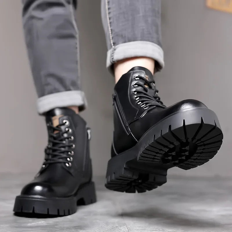 Men's Outdoor waterproof laceup genuine leather boots