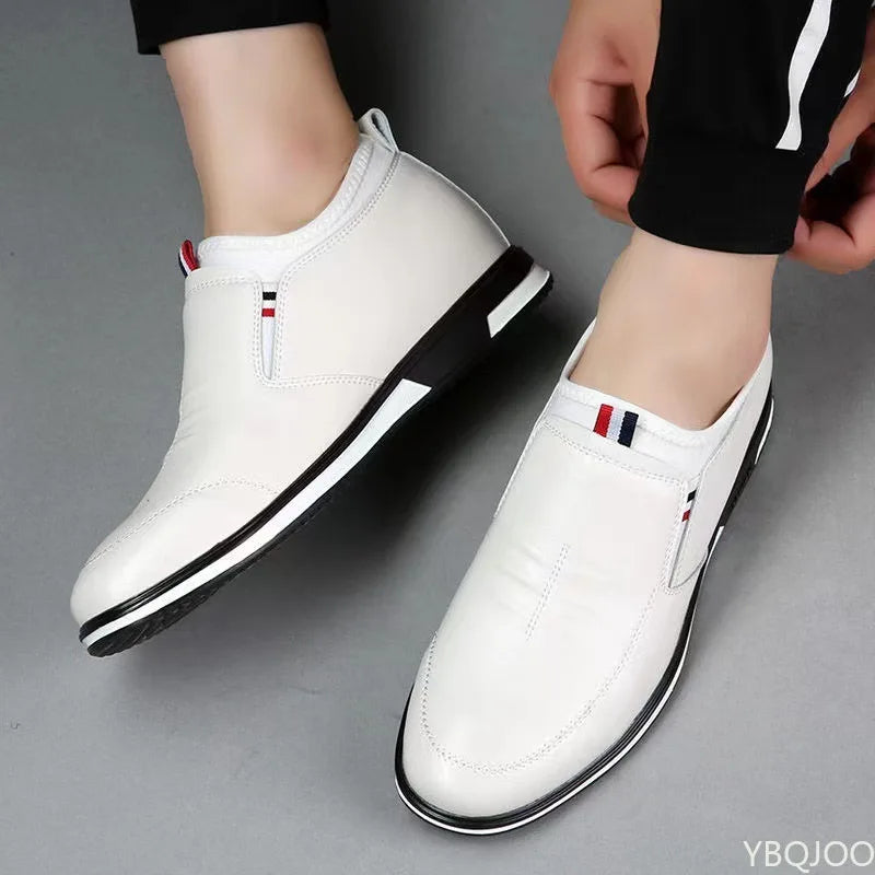 Men's Genuine Leather Loafers Breathable Business Cowhide Shoes