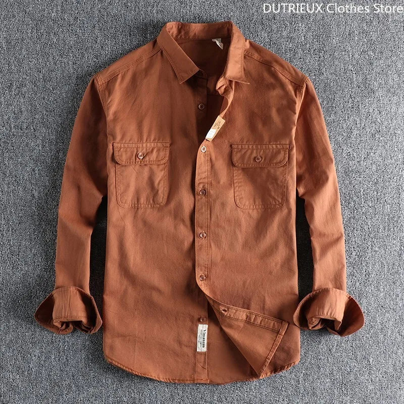 Retro Formal Shirts for Men, 100% Pure Cotton
