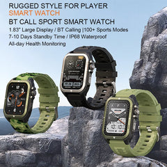 2025 Smartwatch 1.83" BT5.0 IOS Heart Rate/Blood Oxygen/Sleep Monitor Fitness Sport Clock