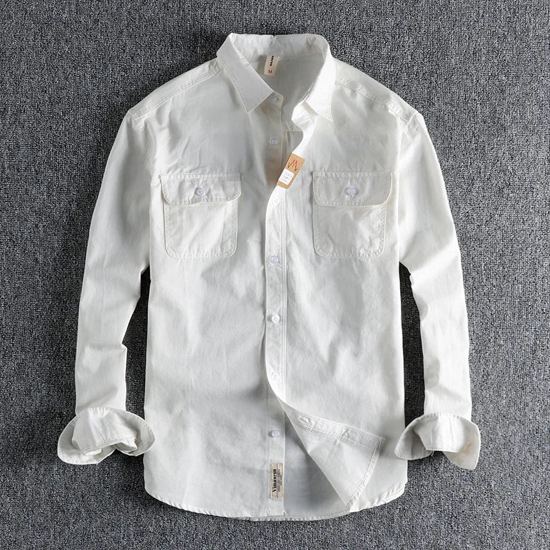 Retro Formal Shirts for Men, 100% Pure Cotton
