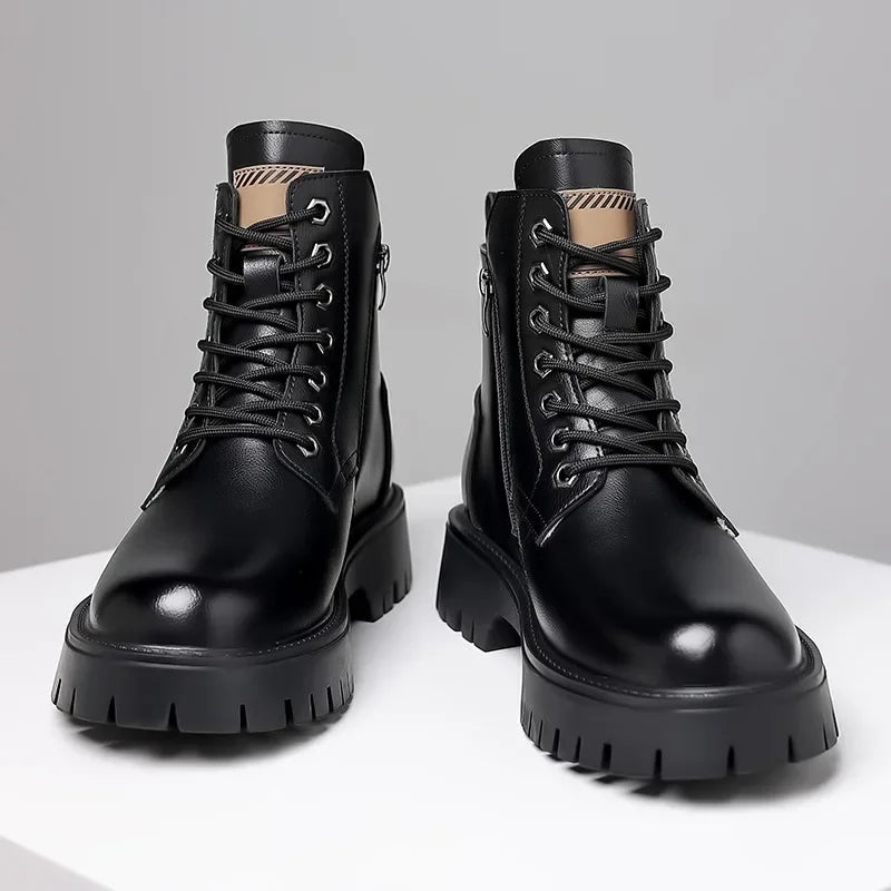 Men's Outdoor waterproof laceup genuine leather boots