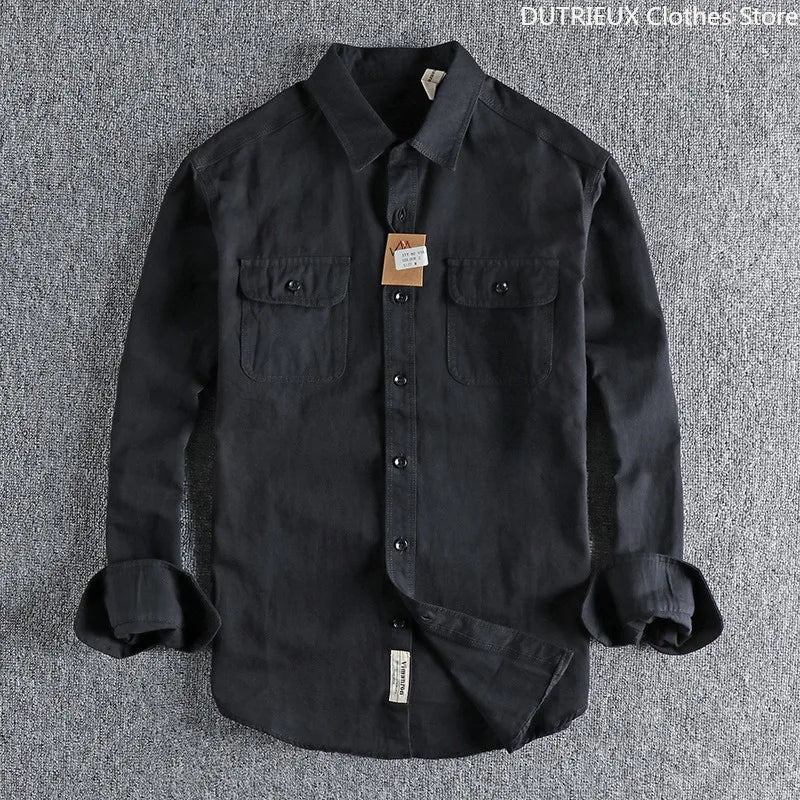 Retro Formal Shirts for Men, 100% Pure Cotton