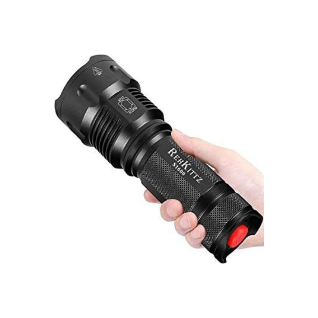 High-Power Rechargeable LED Flashlight – Long Range Tactical Torch